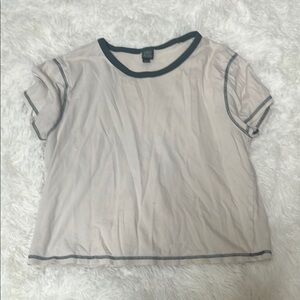 Wild Fable Gray Boxy Crop T-Shirt